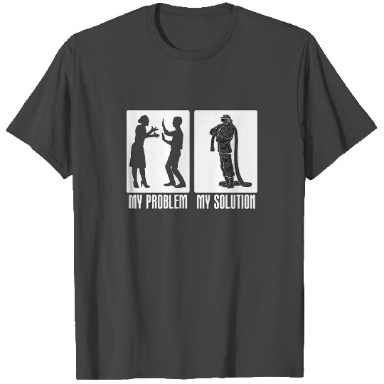 Chief Firefighter My Problem My Pictogram Dad Mom T Shirts