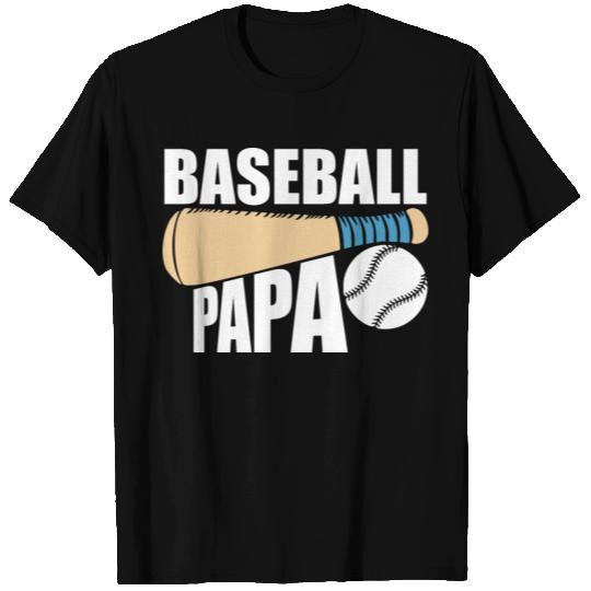 Baseball Papa Fathers Day Baseball Grandpa T Shirts