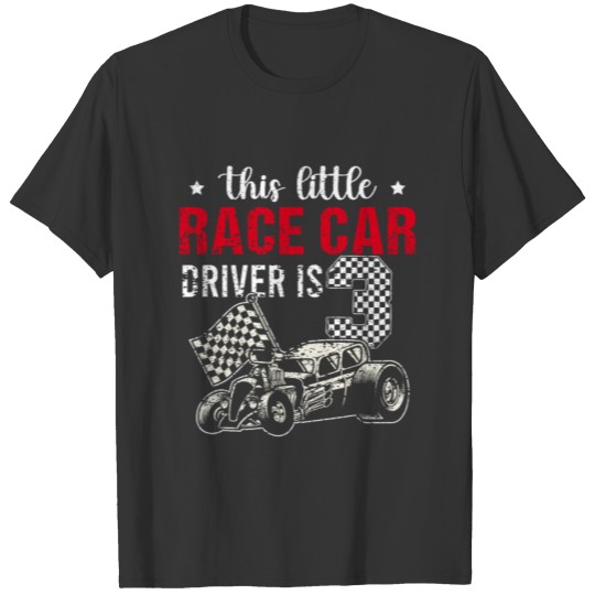 3 Year Old Race Car Birthday 3rd Racing Part T Shirts