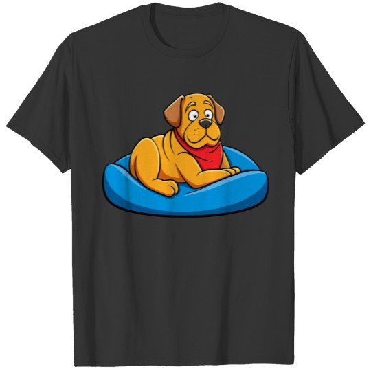 Relaxed Mastiff Lounging on Big Cushion Art T Shirts