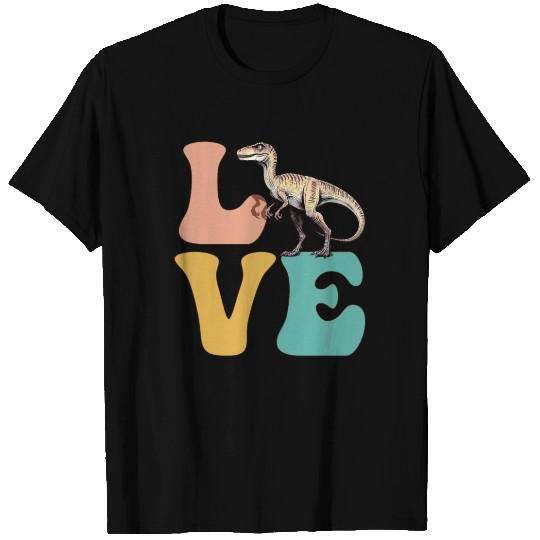 LOVE Velociraptor Dinosaur T Shirts