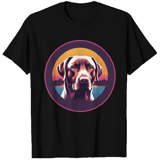 Synthwave Labrador Retriever T Shirts