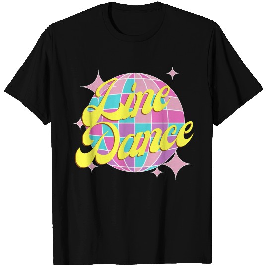 Line dance disco ball in fun neon party colors T Shirts