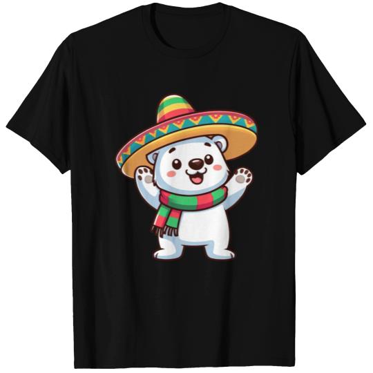 Cinco de Mayo Polar Bear: Festive Design T Shirts
