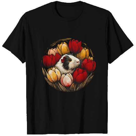 Spring Tulips Guinea Pig T Shirts