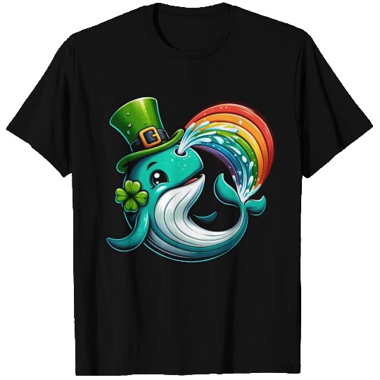 St. Patrick's Day Whale Cartoon T Shirts