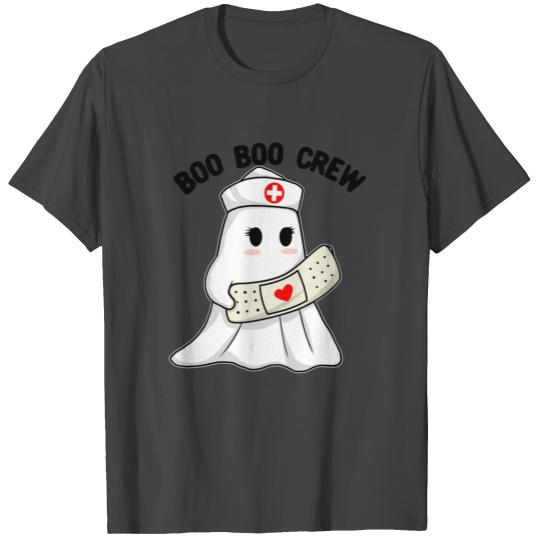 Boo Boo Crew Nurse Halloween Nurse Ghost Boo Crew T Shirts