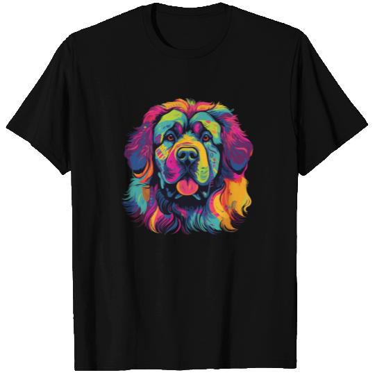 Watercolor Colorful Tibetan Mastiff T Shirts