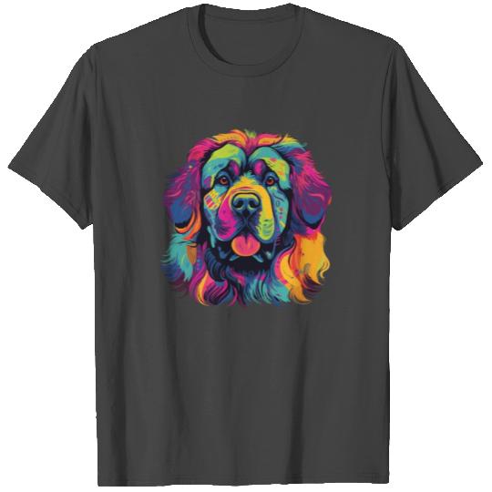 Watercolor Colorful Tibetan Mastiff T Shirts