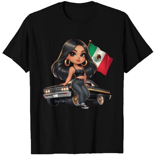 Chicana Lowrider Oldies but goodies Mexican design T Shirts