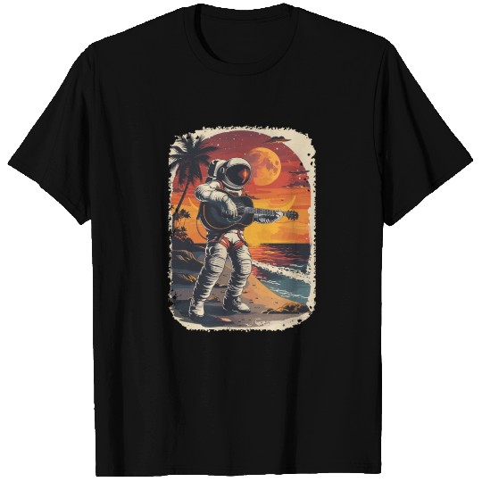Astronaut Guitar Player Space Music Lover T Shirts