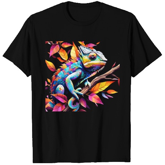 "Kaleidoscopic Chameleon Serenity" T Shirts