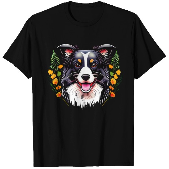 Happy Border Collie Dog T Shirts