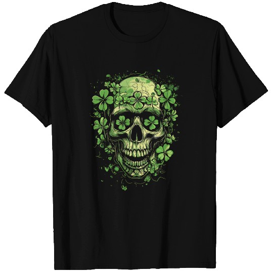 Shamrock Skull Clover Saint Patrick's Day T Shirts