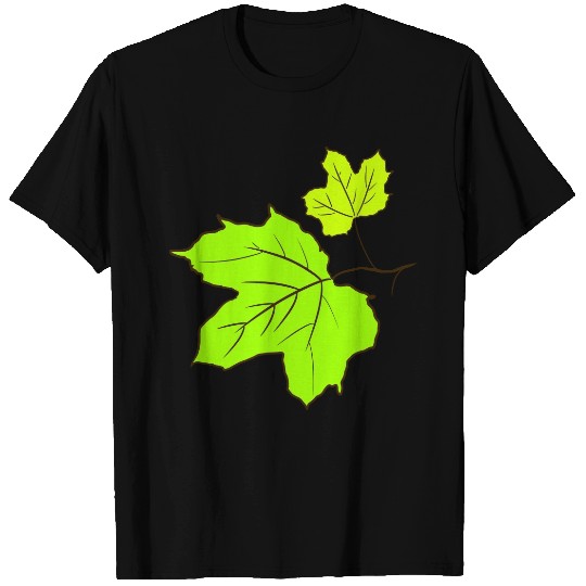 Two maple leaves drawing. Hand drawn. Maple leaf. T Shirts