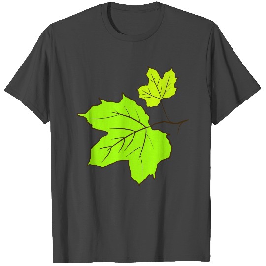 Two maple leaves drawing. Hand drawn. Maple leaf. T Shirts