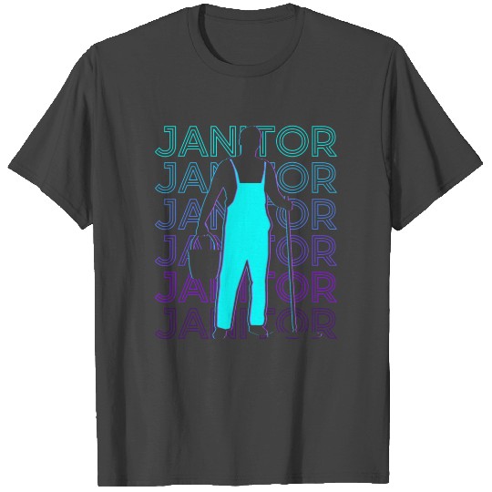Janitor Custodian Cleaner Retro T Shirts