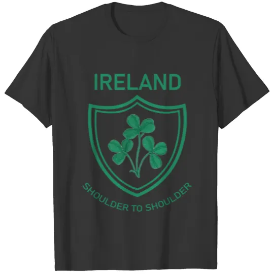 Irish Rugby Crest - Ireland Shoulder to Shoulder T Shirts