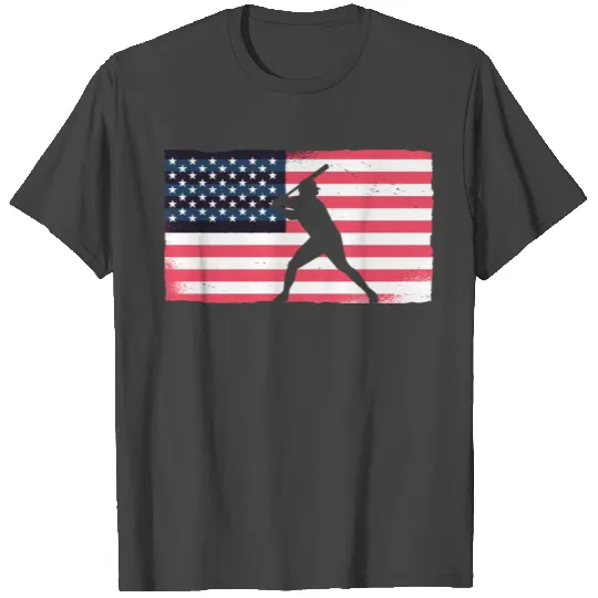 USA Flag Baseball 4th of July T Shirts