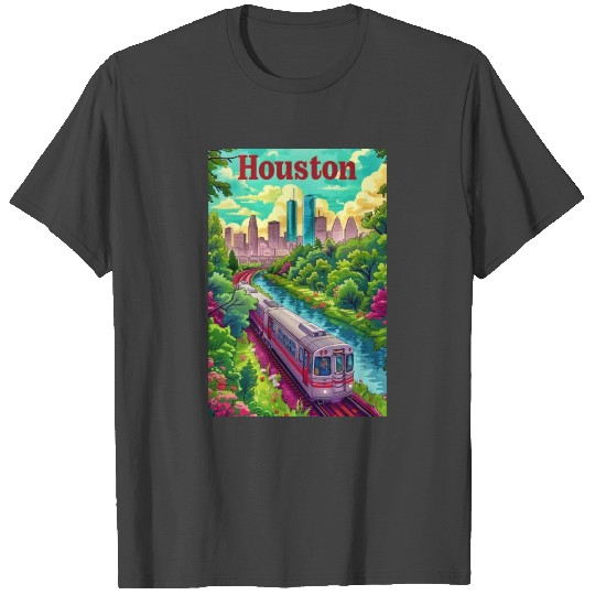 Houston Poster Art 3 T Shirts