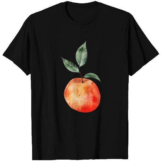 bright peach with leaves illustration T Shirts