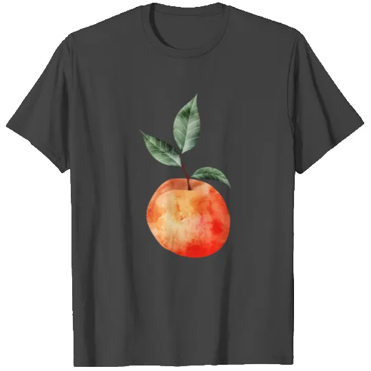 bright peach with leaves illustration T Shirts