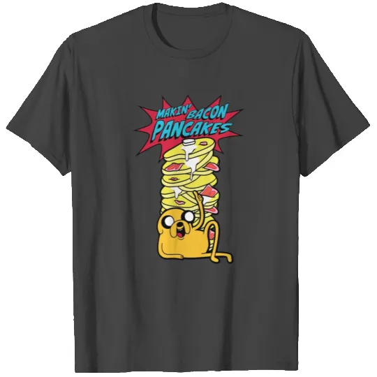 Adventure Time Jake Makin' Bacon Pancakes T Shirts