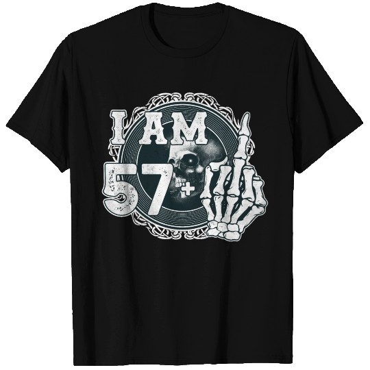 I'm 57 plus 1 middle finger Skull funny 58th T Shirts