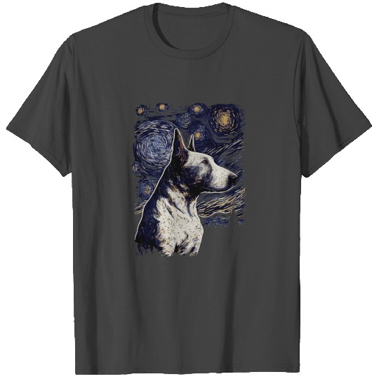 Bull Terrier Starry Night T Shirts