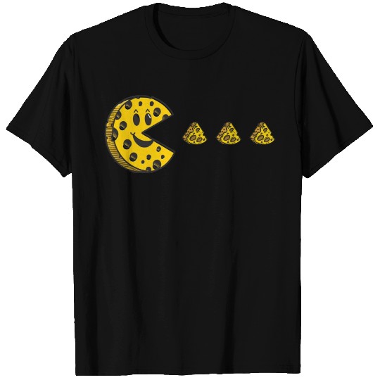 Pacman and Cheese Retro Gaming Fun T Shirts