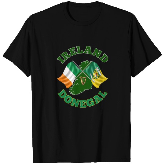 Donegal Ireland Irish Flag and County Flag T Shirts