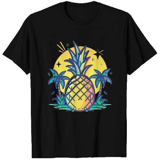 fun pineapple and palm trees T Shirts
