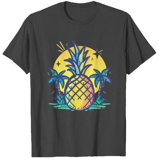 fun pineapple and palm trees T Shirts
