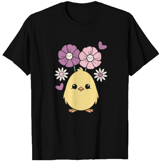Chick Chicken Spring Flowers Summer Easter Garden T Shirts