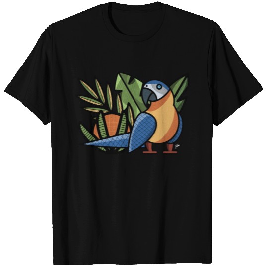 Macaw Parrot tropical ararauna by Yoshi T Shirts
