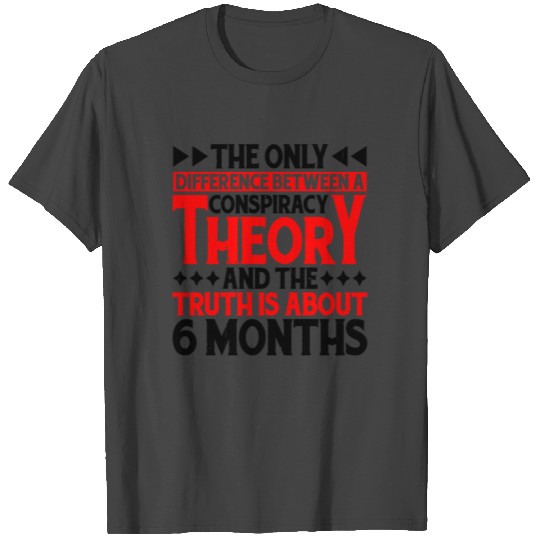 The Only Difference Between A Conspiracy Theory 17 T Shirts