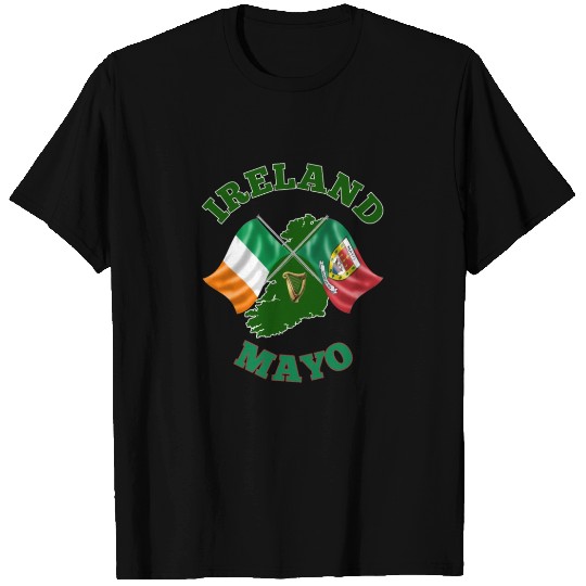 Mayo Ireland Irish Flag and County Flag T Shirts