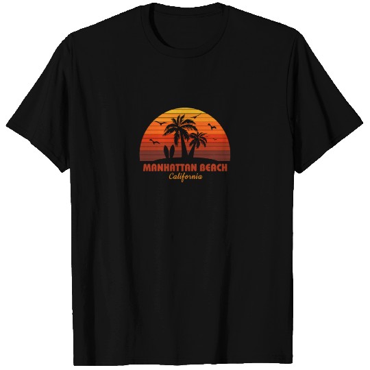 Cool Manhattan Beach California Beach Sunset T Shirts