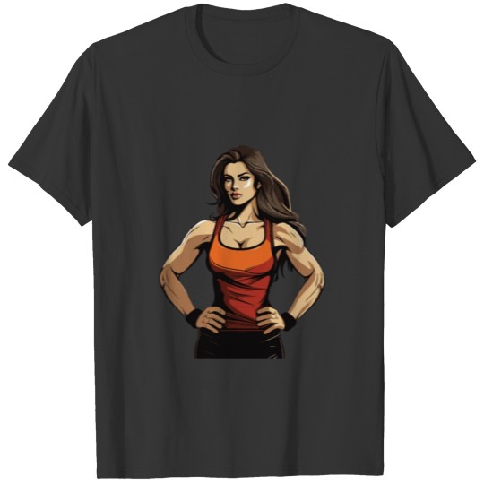 Woman Muscle Girl Fitness T Shirts