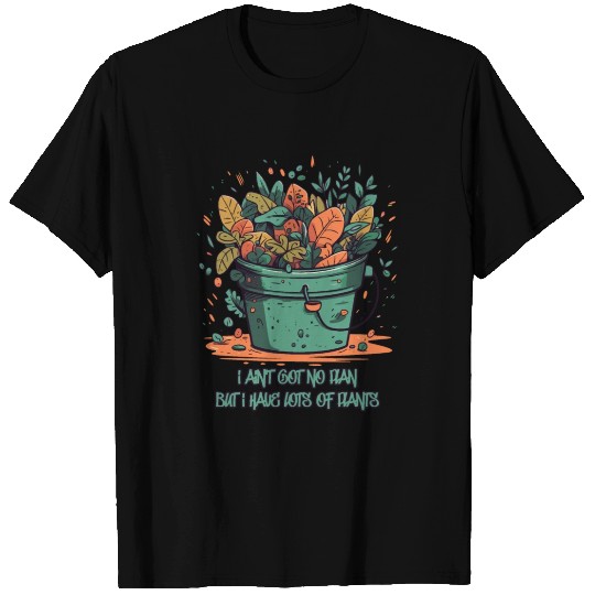 Bucket Overflowing with Plants T Shirts