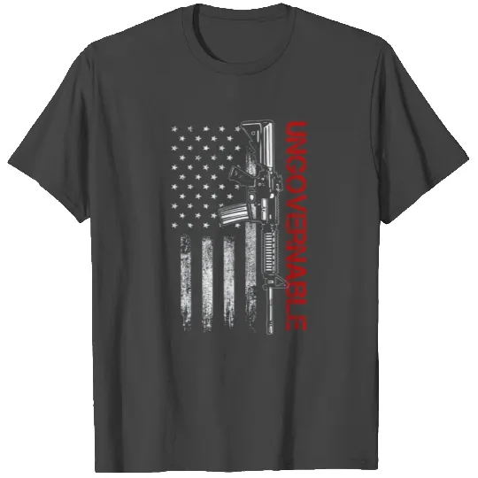 Ungovernable Become Ungovernable American USA FLag T Shirts