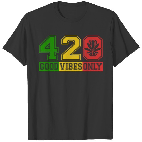 Witty 420 GoodVibes Herb Weed Marijuana Design T Shirts