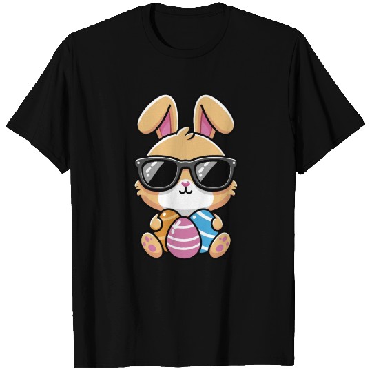 Cool Kawaii chibi Easter Bunny With Sunglasses T Shirts