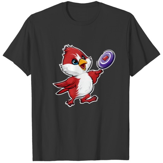 Cardinal Frisbee Fun: Vibrant Cardinal Design for T Shirts