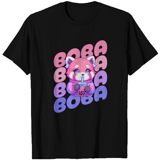 BOBA Cute Red Panda T Shirts