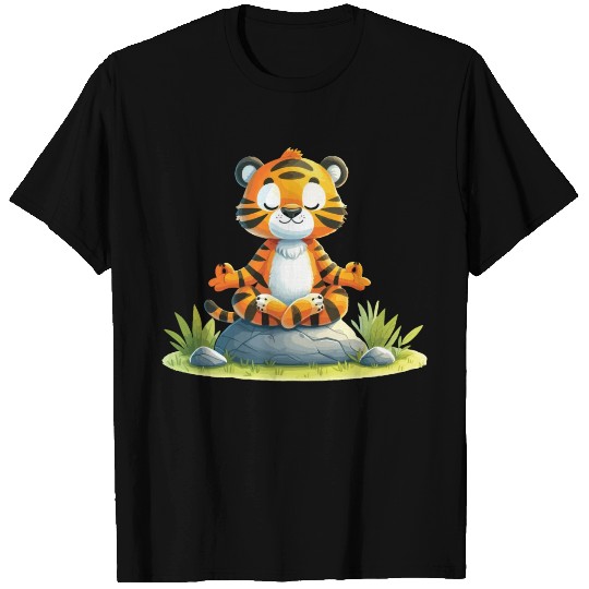 Tiger Yoga Meditation T Shirts