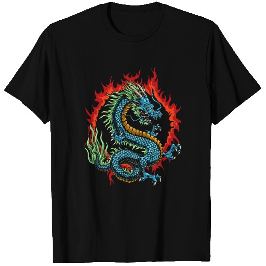 Angry Japanese Dragon T Shirts