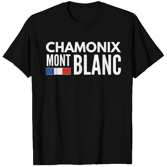 Mont blanc chamonix french alps Alien on snowboard T Shirts