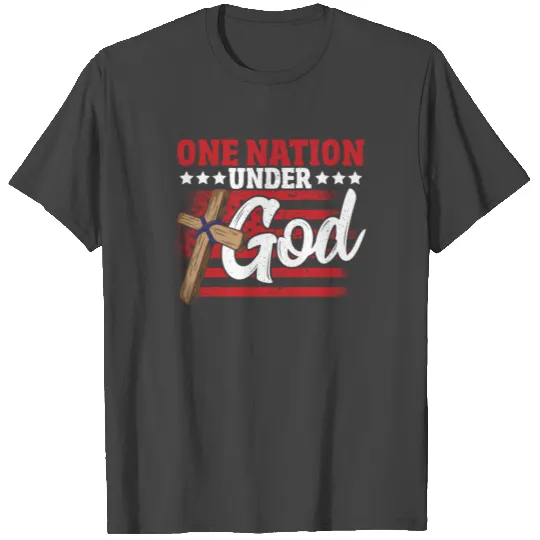 One Nation Under God Flag 4th of July Patriotic T Shirts