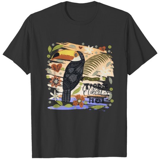 Unique Abstract Tropic Like Hot - Bird Parrot T Shirts